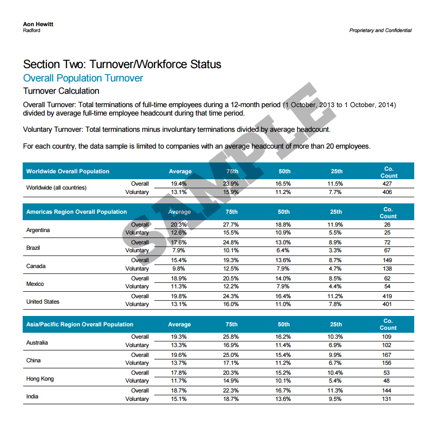 Radford Global Technology Compensation Survey - radford global technology survey trends report sample